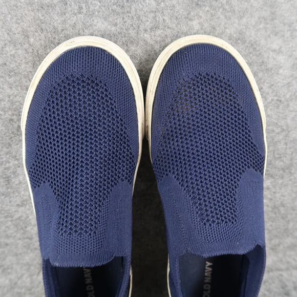 Old Navy Shoes Kids 3 Slip On Sneakers Boy Girl Knit Stretch Casual Blue Comfort - Picture 7 of 10